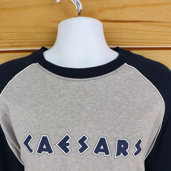 Caesars Short Sleeve Shirt‎ Mens Sz XL Gray Heathered Cotton Blend Crew Neck NWT - Picture 4 of 6